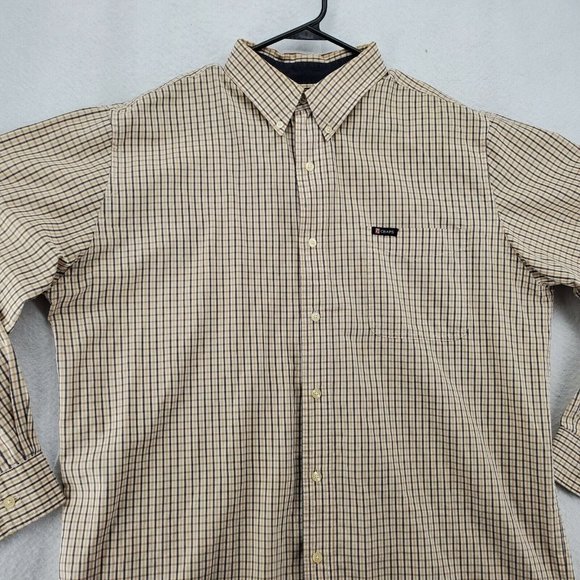 Chaps Shirt Men's Casual Button Up Long Sleeve Collared Plaid White Extra Large - Picture 7 of 11